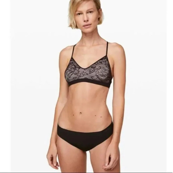 Lululemon Live In Lace Black Nude Bralette S - Picture 7 of 7